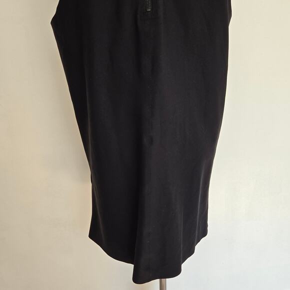 Athleta Interstellar Bike Tunic Top Mock Neck Zip Hem Relaxed Black Women Large - Picture 6 of 13